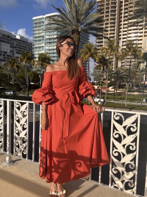 Dress - Carol Bassi Long Dress Orange - Image 6