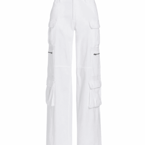 Pants - White Denim Cargo Pants by Alice+Olivia