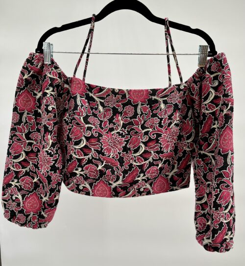 Blouse - Cropped Pink Floral