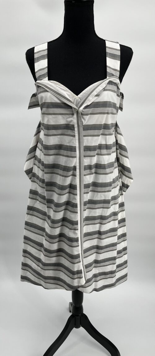 Dress - Black And White Dress with Straps - Image 5