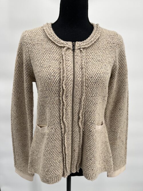 Jacket - Wool Cardigan With Back Detail - Image 2