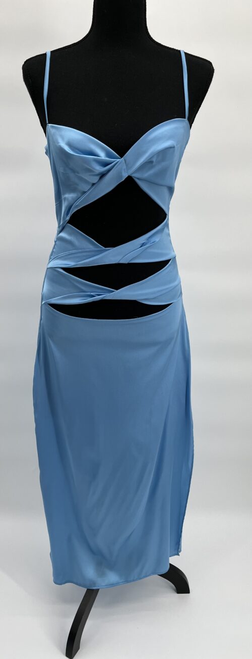 Dress - Blue Dress Cut Out