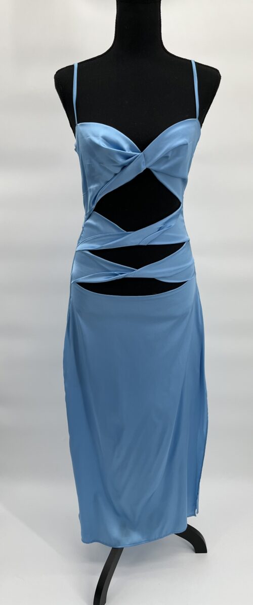 Dress - Blue Dress Cut Out - Image 2