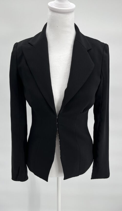 Blazer - Classic Black Blazer With Brachetes - Image 3