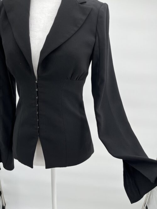 Blazer - Classic Black Blazer With Brachetes - Image 8