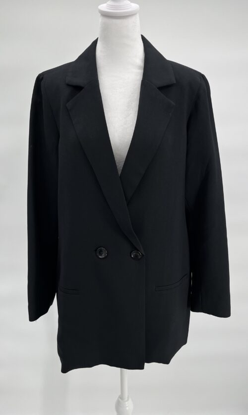 Blazer - Oversize Black Blazer With 2 Buttons