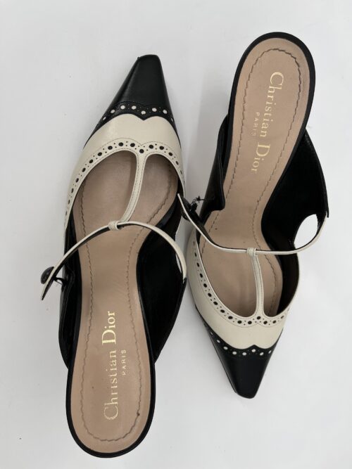 Shoes - Black And White Christian Dior Mulles - Image 5