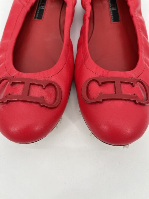 Shoes - Carolina Herrera Red Flats - Image 3