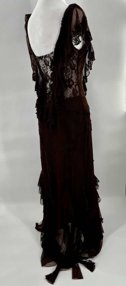 Rent - Brown Dress Made By Tulle and Lace - Image 8