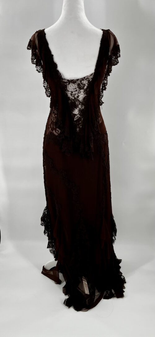 Rent - Brown Dress Made By Tulle and Lace - Image 2