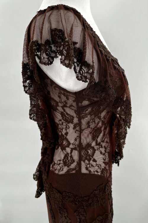 Rent - Brown Dress Made By Tulle and Lace - Image 4