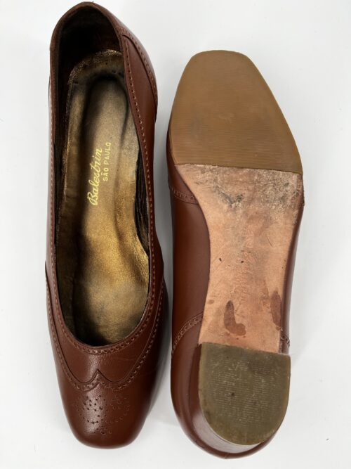 Shoes - Salvatore Ferragamo Brown Flats Balestrim - Image 3