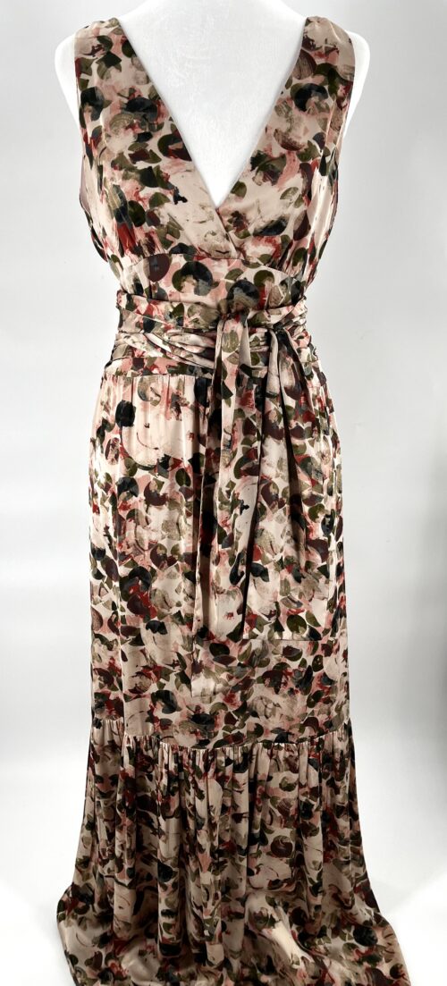 Rent- Silk Long Dress Floral Cavendish