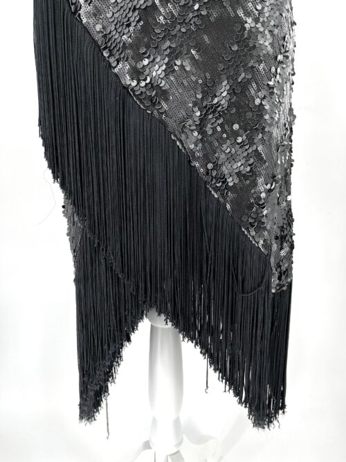 Rent- Black Sequin Dress With Fringes - Image 4