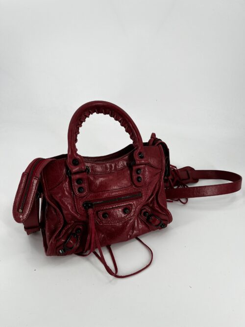 Bags - Red Wine Le City Balenciaga Bag - Image 3