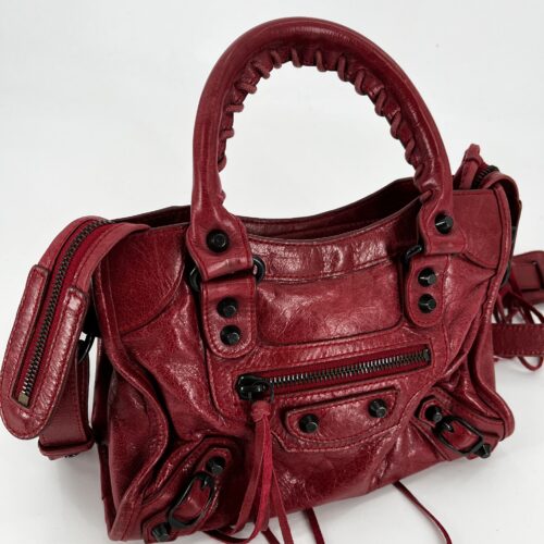 Bags - Red Wine Le City Balenciaga Bag