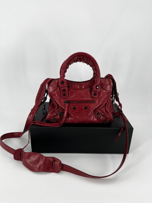Bags - Red Wine Le City Balenciaga Bag - Image 4