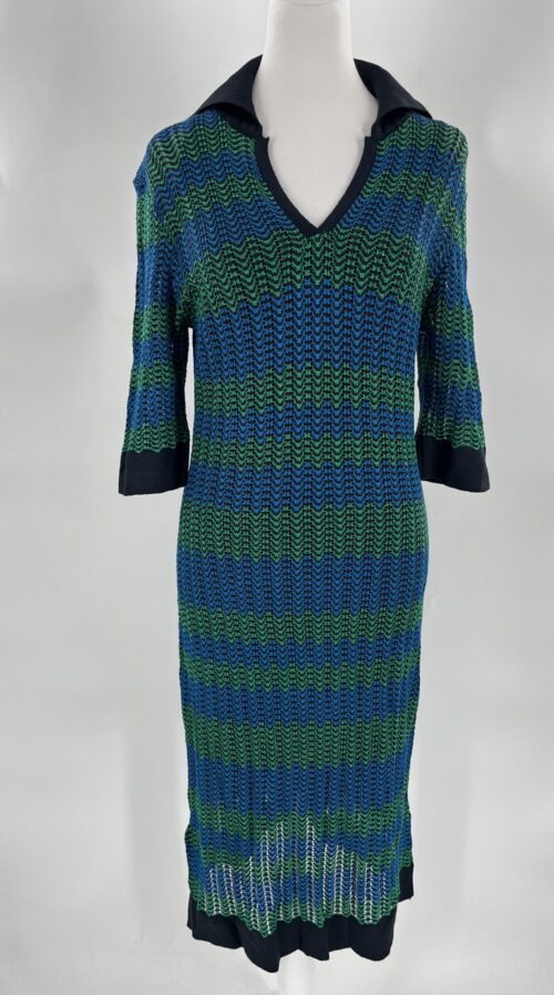SUPER SALE - Dress - Knit Green And Blue Dress