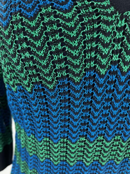 SUPER SALE - Dress - Knit Green And Blue Dress - Image 7