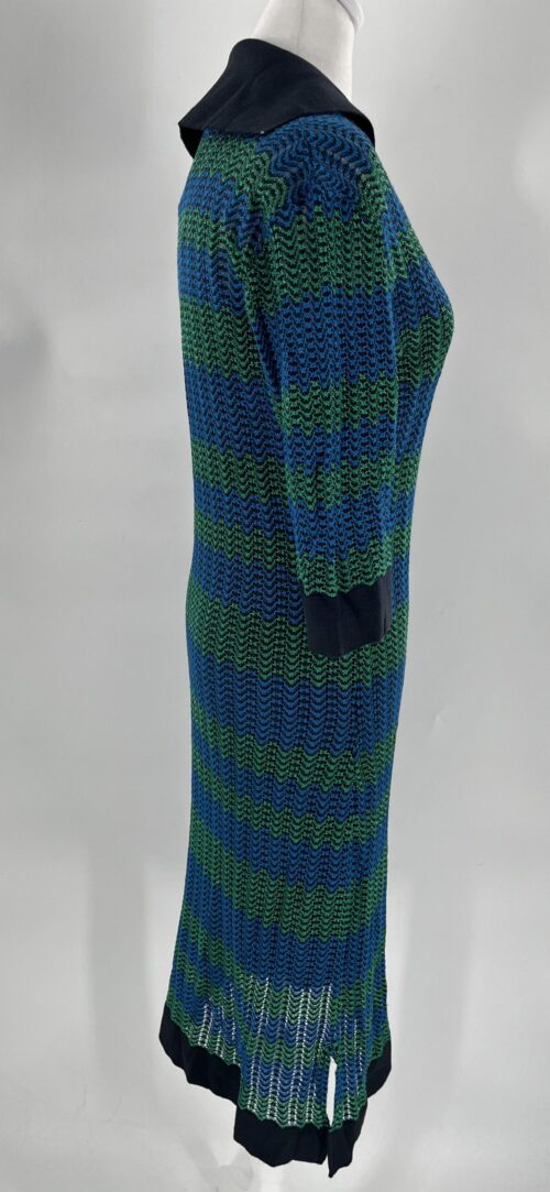 SUPER SALE - Dress - Knit Green And Blue Dress - Image 6
