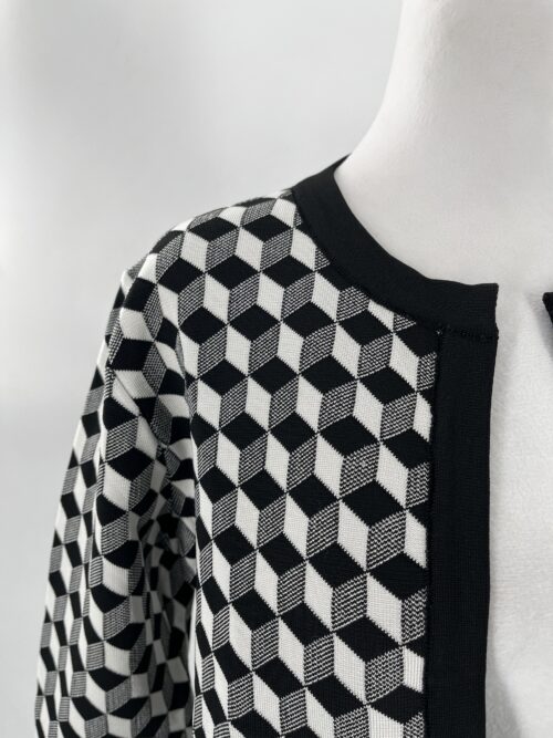 SUPER SALE - Sweater - Black & White Geometric  Sweater - EMMIH - Image 4