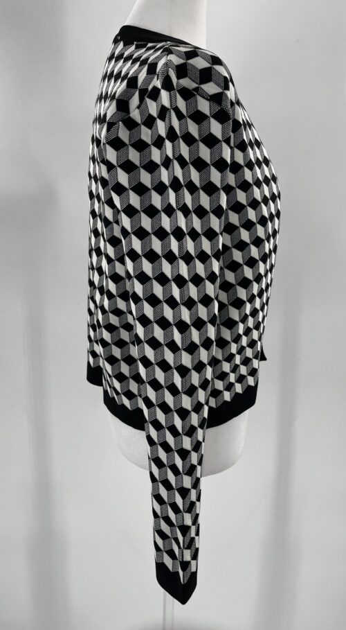 SUPER SALE - Sweater - Black & White Geometric  Sweater - EMMIH - Image 6