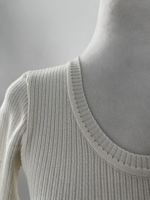 SUPER SALE - Dress - White Knit Midi/Long Dress - Image 3
