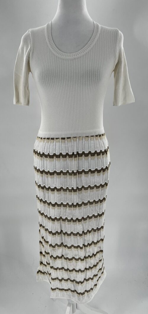 SUPER SALE - Dress - White Knit Midi/Long Dress
