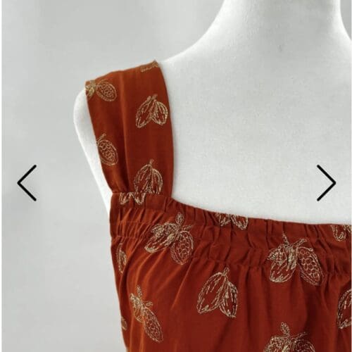 Dress - Orange Dress CACOA Embroidery MIXED