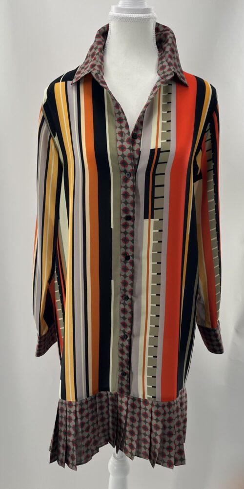 Dress - Short Dress Stripped Multicolor