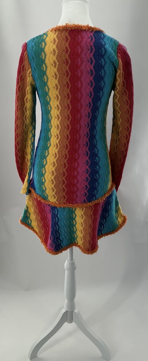 Dress - Short Multicolor Knit Dress - Image 3