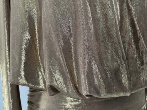 Dress - Short Gold Dress V Neck - Image 6