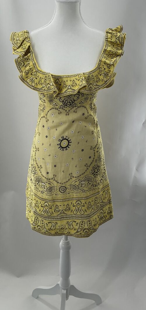 Dress - Yellow Bandana Mini Dress