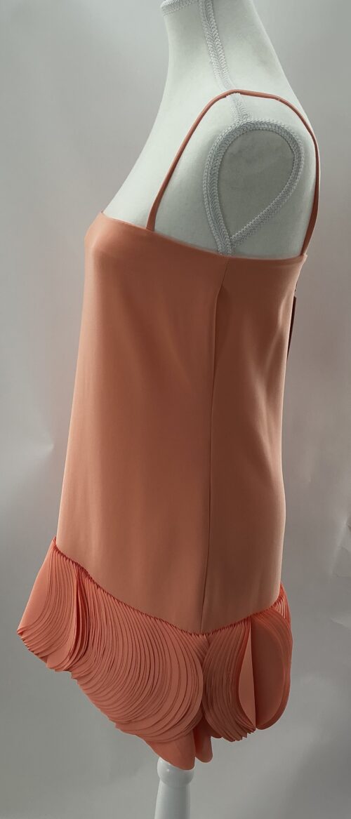 Dress - Short Peach Dress Lazer Cut Dress - Image 7