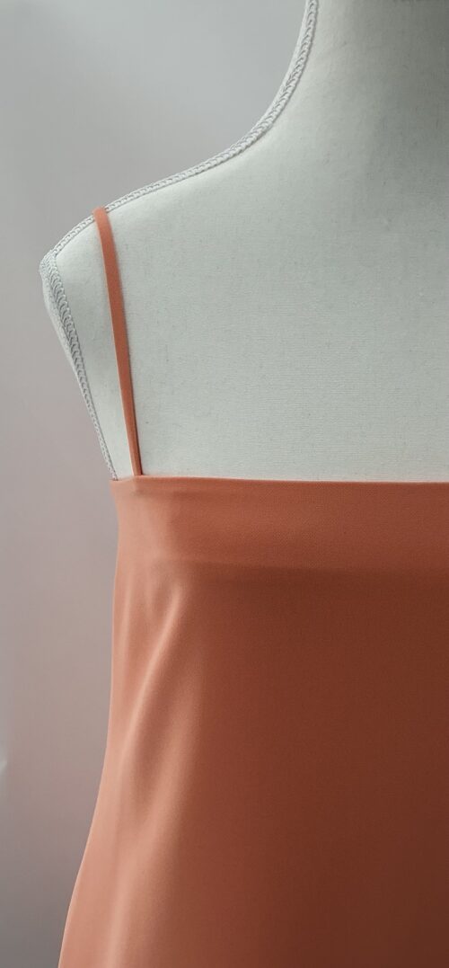 Dress - Short Peach Dress Lazer Cut Dress - Image 6