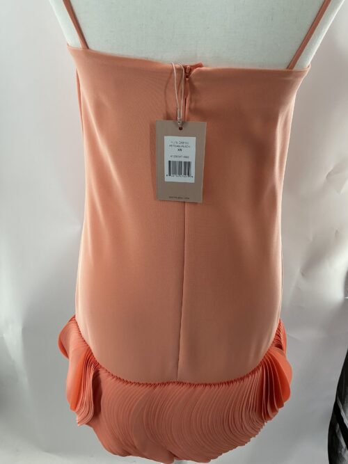 Dress - Short Peach Dress Lazer Cut Dress - Image 4