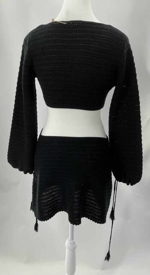 Dress - Short Black Tricot Cut-Out Dress Ring - Image 6