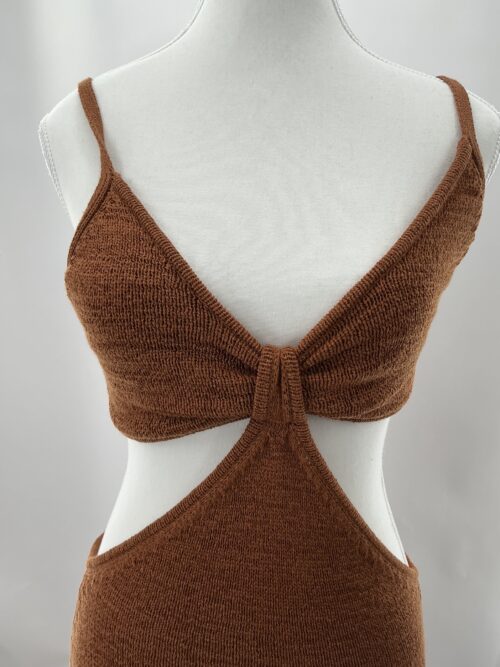 Dress - Long Cut-Out Brick Dress Knit - Image 2