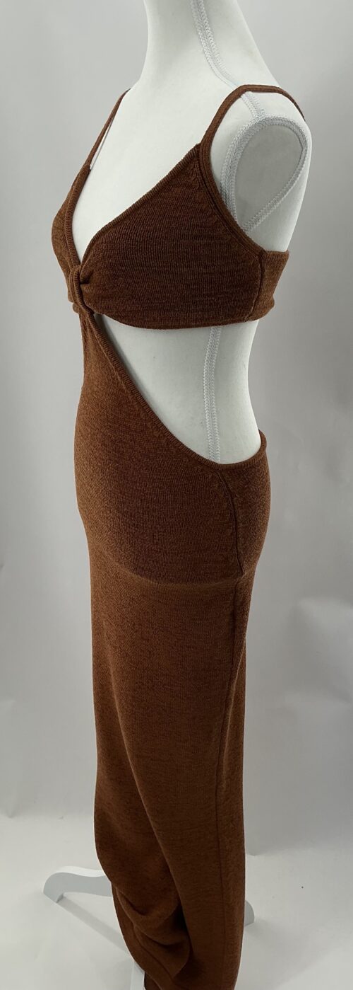 Dress - Long Cut-Out Brick Dress Knit - Image 4