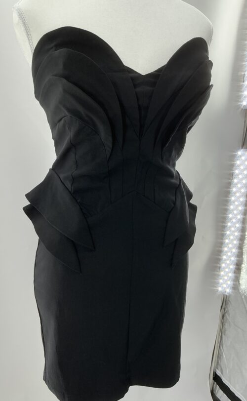 Dress - Black Short Dress Strapless