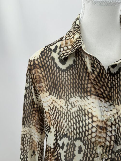 Dress - Long Dress/Shirt Silk Snake Print - Image 2