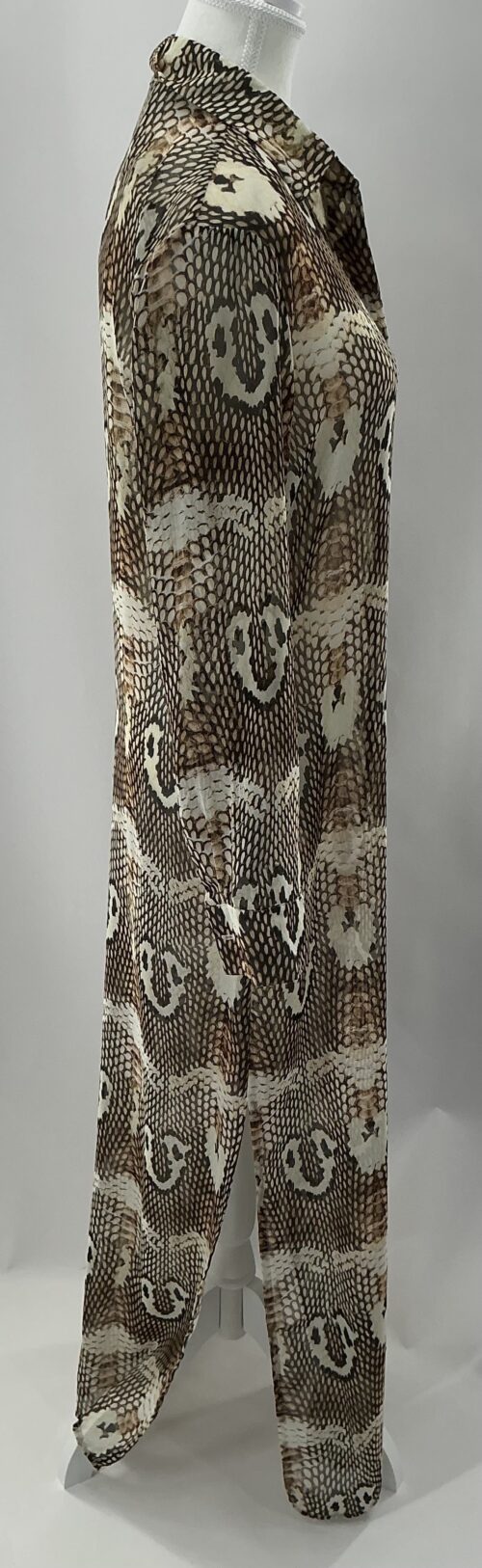 Dress - Long Dress/Shirt Silk Snake Print - Image 3