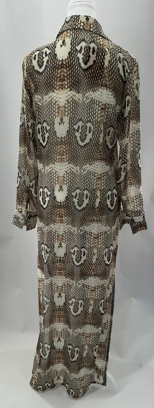 Dress - Long Dress/Shirt Silk Snake Print - Image 6