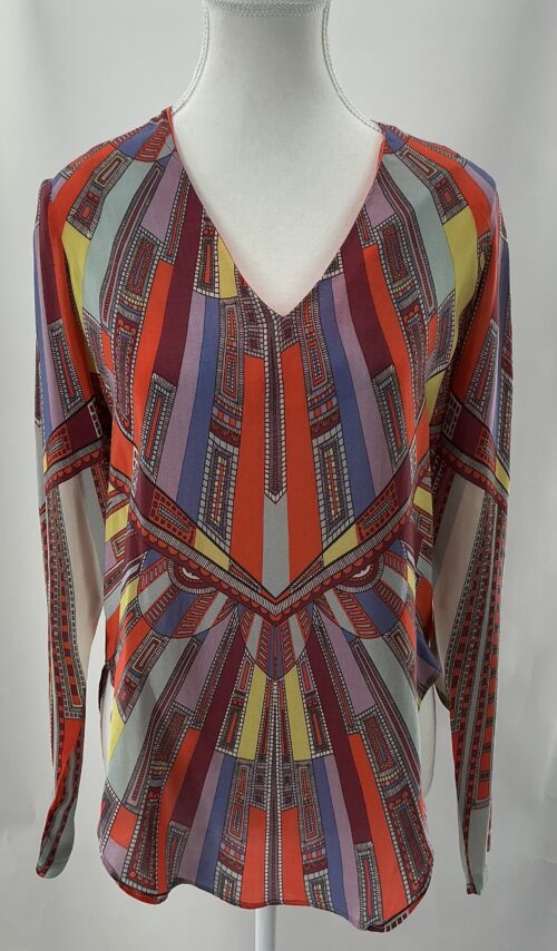 Set - Pants and Blouse 100% Silk Multicolor ALEXIS - Image 10