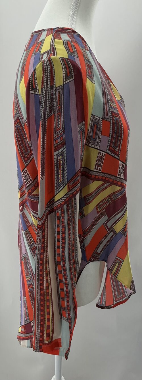 Set - Pants and Blouse 100% Silk Multicolor ALEXIS - Image 13