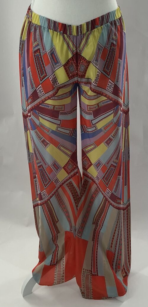 Set - Pants and Blouse 100% Silk Multicolor ALEXIS - Image 11