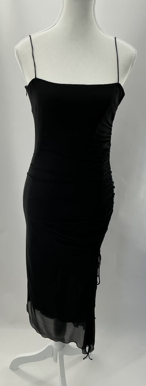 Dress - Black Silk Dress Draped Les Filós - Image 2