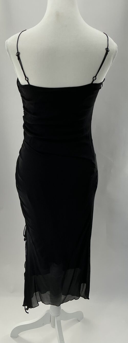 Dress - Black Silk Dress Draped Les Filós - Image 5