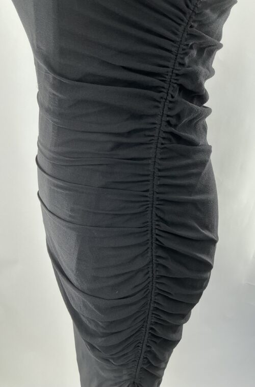 Dress - Black Silk Dress Draped Les Filós - Image 3