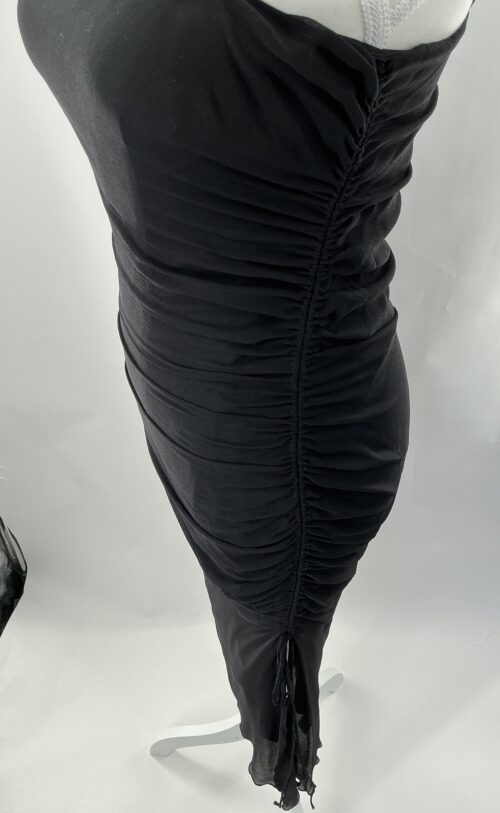 Dress - Black Silk Dress Draped Les Filós - Image 9
